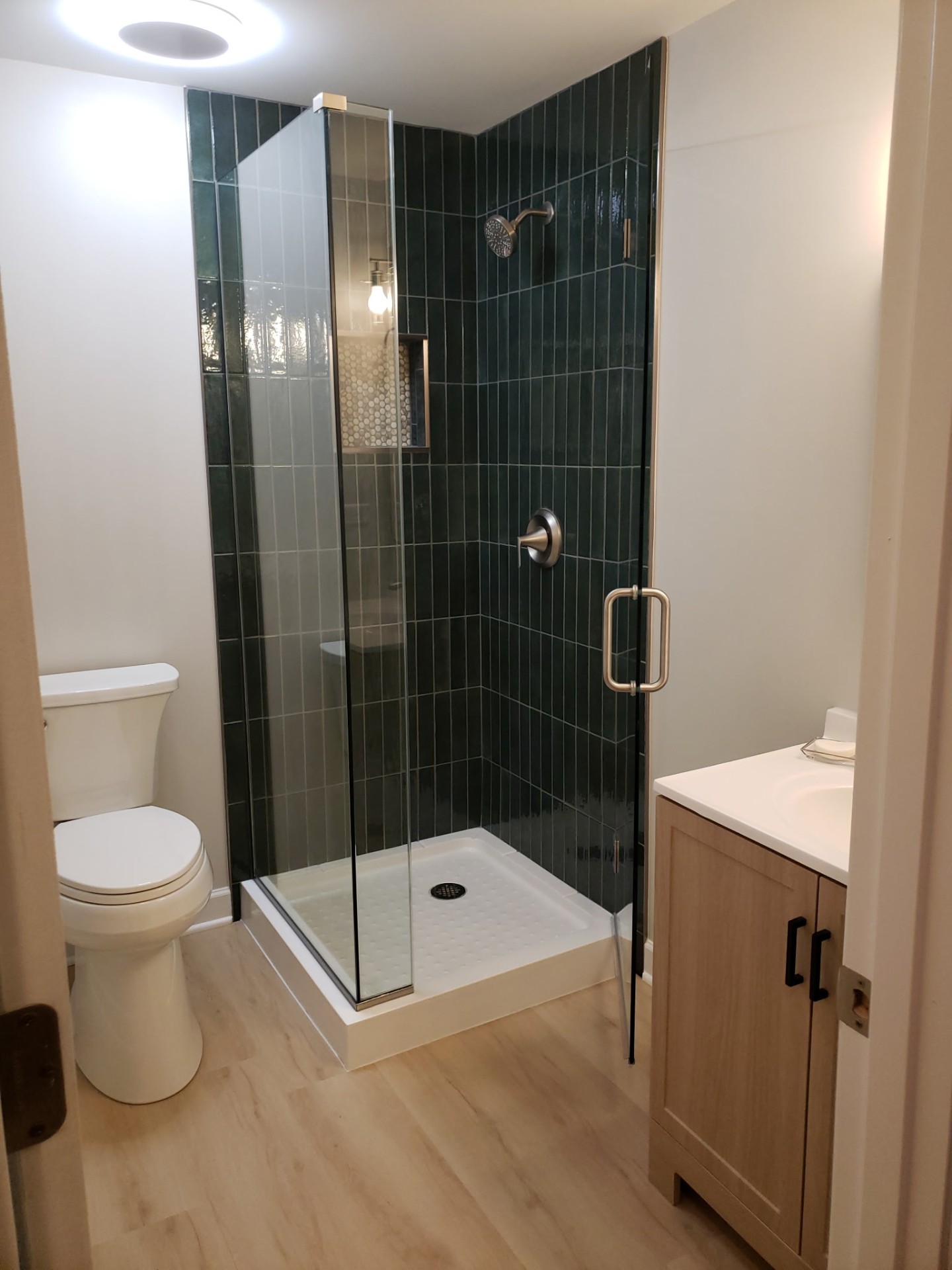 Modern Basement Bath — Lake in the Hills, IL